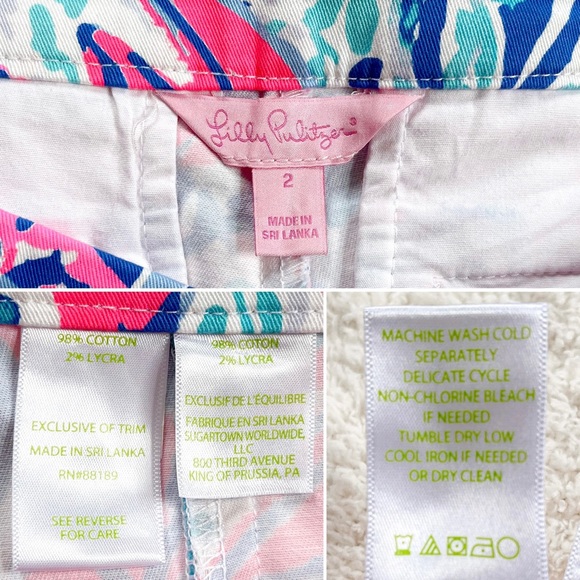 Lilly Pulitzer Hazelle Stretch Short in Cosmic Coral Cracked Up Size 2 - Picture 10 of 10